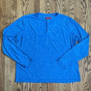 Blue Bruno Milano men’s long sleeve henley, size XL. Excellent condition